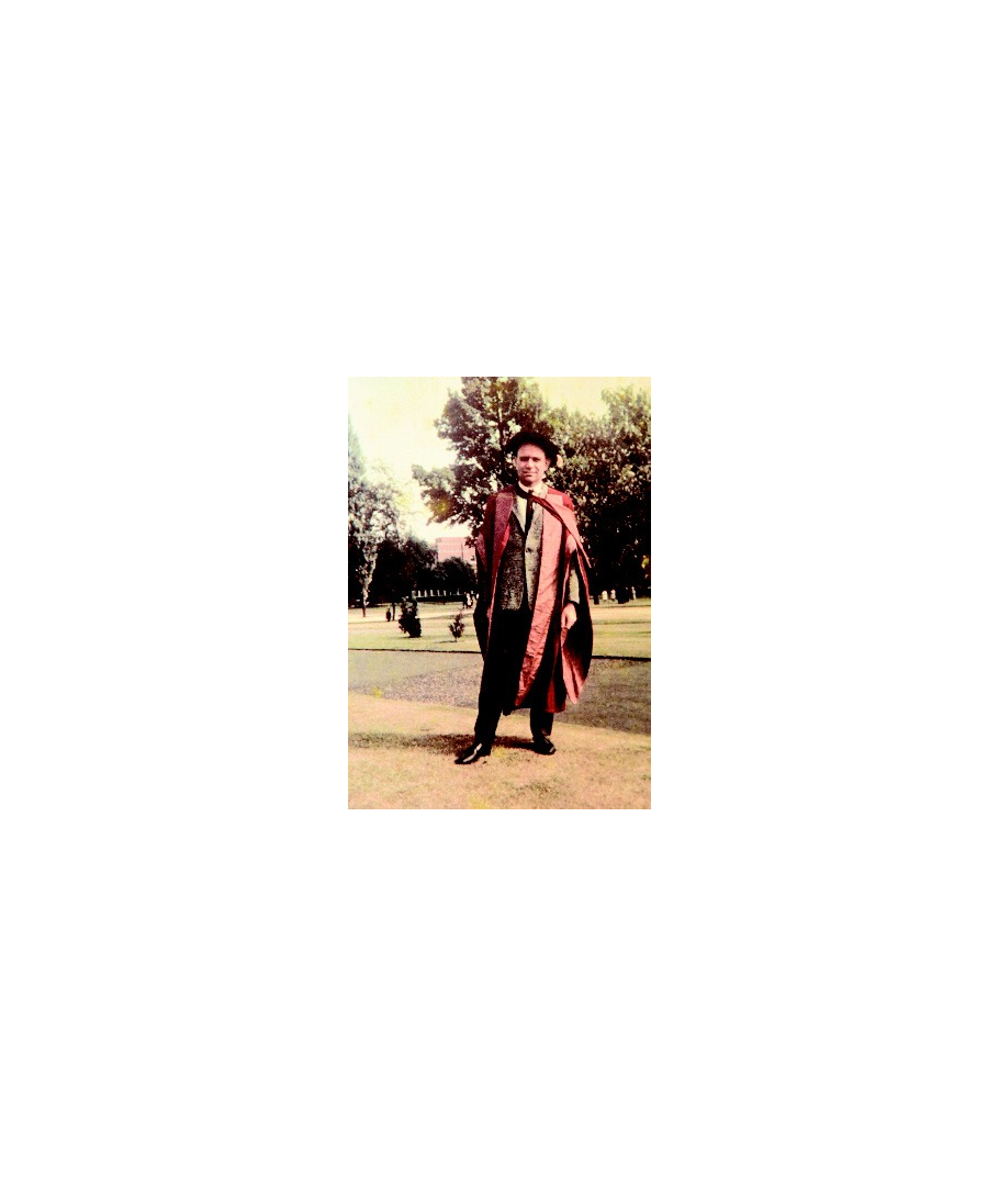 Dr. Teodoras Šaninas Jungtinėje Karalystėje 1969 m. Knygos Becoming Teodor iliustracija